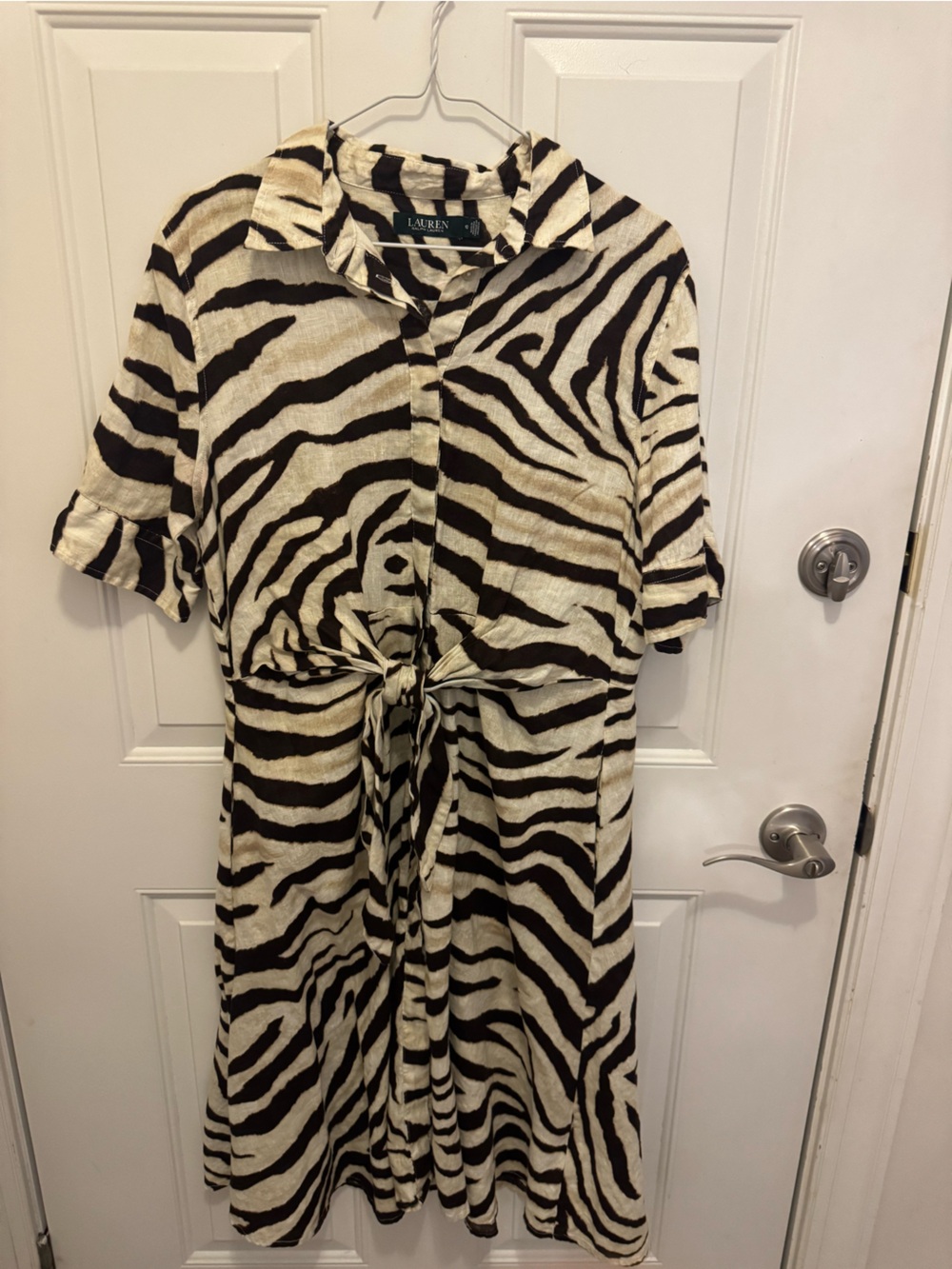 Lauren by Ralph Lauren Zebra-Print dress Black & Cream